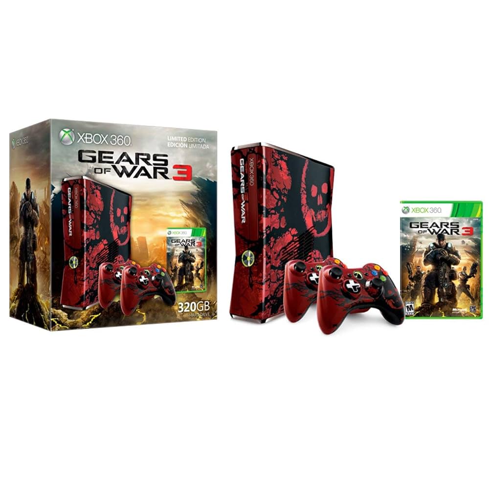 Microsoft - Xbox360 ギアーズ3 リミテッドエディション本体＆キネクト本体・レンズ付き Amazon.co.jp: Xbox 360 320GB Gears of War 3 リミテッド